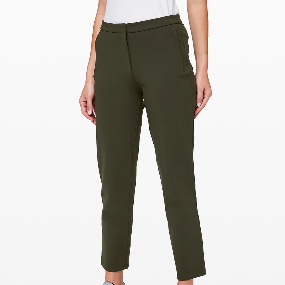 NWT Lululemon On The Move Pant Size 4 Dark Olive